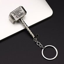Load image into Gallery viewer, 2019 NEW Marvel Avengers Thor's Hammer Mjolnir Keychain Captain America Shield Hulk Batman Mask KeyChain