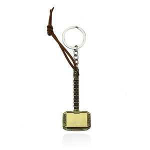 Marvel Movie Thor  Keychain Fashion Avengers Thor Weapon Metal Keyrings Key Chain