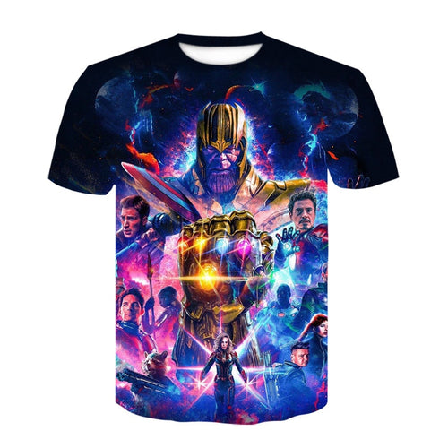 New arrive popular movie Avengers 4 Endgam marvel t shirt 3D print fashion short sleeve tshirt streetwear casual summer tops